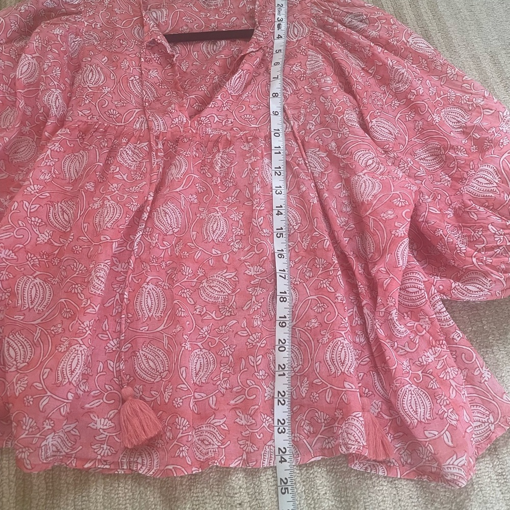 Marea by Liz Joy Pink Floral Blouse - Picture 6 of 7